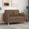 Image de vidaXL Canapé à 2 places Marron 120 cm Tissu 359086