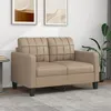 Image de vidaXL Canapé à 2 places Cappuccino 120 cm Similicuir canapé canapé rembourré siège de salon causeuse canapé de salon 359116