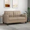 Image de vidaXL Canapé à 2 places Cappuccino 140 cm Similicuir 359121
