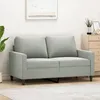 Image de vidaXL Canapé à 2 places Gris clair 120 cm Velours 359189