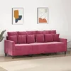 Image de vidaXL Canapé à 3 Places Chaise de Relaxation avec Oreillers Siège avec Accoudoirs et Dossier Fauteuil TV de Salon 359317
