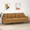 Image de vidaXL Canapé à 3 Places Chaise de Relaxation avec Oreillers Siège avec Accoudoirs et Dossier Fauteuil TV de Salon 359320