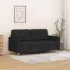 Image de vidaXL Canapé à 2 places Noir 140 cm Tissu 359482