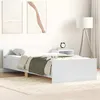Image de vidaXL Cadre de lit blanc 90x190 cm bois dingénierie 835939