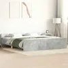Image de vidaXL Cadre de lit sans matelas gris béton 200x200 cm 3203736