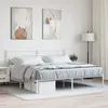 Image de vidaXL Cadre de lit métal avec tête de lit blanc 180x200 cm 355712