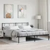 Image de vidaXL Cadre de lit métal avec tête de lit noir 200x200 cm 372186