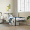 Image de vidaXL Cadre de lit métal sans matelas avec pied de lit noir 80x200 cm 372188