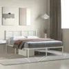 Image de vidaXL Cadre de lit métal sans matelas et tête de lit blanc 120x200 cm 372226