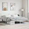 Image de vidaXL Cadre de lit métal avec tête de lit blanc 183x213 cm 372233