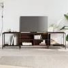 Image de vidaXL Meuble TV chêne marron 203x37x50 cm bois dingénierie 837611