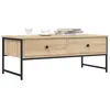 Image de vidaXL Table basse chêne sonoma 101x49x395 cm bois dingénierie 837738