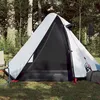 Image de vidaXL Tente de Camping 2 Personnes Tente dOmbrage avec Sac Auvent Portable avec Parois Latérales pour Randonnée Blanc 94322
