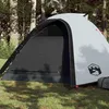 Image de vidaXL Tente de Camping 4 Personnes Tente dOmbrage avec Sac Auvent Portable avec Parois Latérales pour Randonnée Blanc 94338