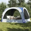 Image de vidaXL Tente de Réception Belvédère avec Parois Latérales Tonnelle de Barbecue Pavillon de Jardin Terrasse Patio Bleu 94369