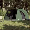 Image de vidaXL Tente de Camping Tunnel 4 Personnes Tente dOmbrage avec Sac de Transport Auvent de Camping Abri de Jardin Vert 94397