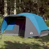 Image de Tente de camping - vidaXL - 6 personnes - Imperméable - Bleu - 412x370x190 cm