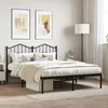 Image de vidaXL Cadre de lit métal sans matelas avec tête de lit noir 140x190cm 373789