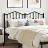 Image de vidaXL Tête de lit de remplacement métal noir 140 cm 373822