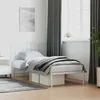 Image de vidaXL Cadre de lit métal avec tête de lit blanc 80x200 cm 373829