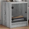 Image de vidaXL Tables de Chevet et Portes Vitrées 2pcs Armoire de Nuit Table de Téléphone Armoire Latérale Meuble de Rangement 836354