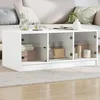 Image de vidaXL Table Basse avec Portes en Verre Bout de Canapé avec Rangement Table dAppoint Meuble de Salon Salle de Séjour 836413