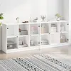 Image de vidaXL Bibliothèque avec Portes Armoire à Livres avec Rangement Meuble à Livres Bureau Salon Salle de Séjour Moderne 3206531