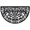 Image de vidaXL Tapis de porte demi-rond 45x75 cm caoutchouc 155661