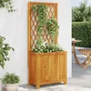 Image de vidaXL Jardinière avec treillis 55x295x132 cm bois massif dacacia jardinière de jardin jardinière de patio boîte à 364900