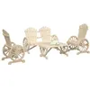 Image de vidaXL Salon de Jardin 4 pcs Sièges avec Dossier et Accoudoirs Ensemble de Meubles Mobilier de Terrasse Patio Bois de 3207125