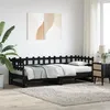 Image de vidaXL Lit coulissant Noir 2x(80x200) cm Bois de pin massif 840387