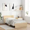 Image de vidaXL Cadre de lit sans matelas avec tête de lit 100x200 cm 838619