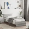 Image de vidaXL Cadre de lit avec tête de lit sonoma gris 90x200 cm 838629