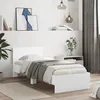 Image de vidaXL Cadre de lit avec tête de lit blanc 90x190 cm bois dingénierie 838652
