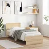 Image de vidaXL Cadre de lit avec tête de lit chêne sonoma 75x190 cm 838661