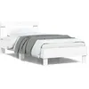Image de vidaXL Cadre de lit sans matelas avec lumières LED blanc 100x200 cm 838708