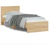 Image de vidaXL Cadre de lit sans matelas avec lumières LED 90x190 cm 838836