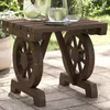 Image de vidaXL Repose-pied de Jardin Table Basse Tabouret de Bar Meuble de Patio Terrasse Balcon Arrière-cour Extérieur Marron 365110