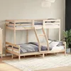 Image de vidaXL Lit superposé sans matelas 80x200/120x200 cm bois massif 3207161