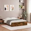 Image de vidaXL Cadre de lit avec tiroirs sans matelas chêne fumé 140x200 cm 3207277
