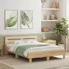 Image de vidaXL Cadre de Lit avec Tête de Lit Lit Double avec Sommier à Lattes Lit Adulte de Chambre Moderne Chêne Sonoma 150x200