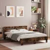 Image de vidaXL Cadre de lit sans matelas chêne fumé 150x200 cm 3207417