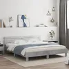 Image de vidaXL Cadre de lit avec LED sans matelas gris béton 200x200 cm 3207521