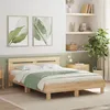 Image de vidaXL Cadre de lit avec LED sans matelas chêne sonoma 140x190 cm 3207562