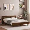 Image de vidaXL Cadre de lit avec LED sans matelas chêne marron 140x190 cm 3207566