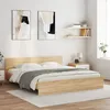Image de vidaXL Cadre de lit avec LED sans matelas chêne sonoma 200x200 cm 3207583