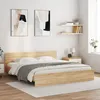 Image de vidaXL Cadre de lit avec LED sans matelas chêne sonoma 180x200 cm 3207590