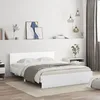 Image de vidaXL Cadre de lit avec LED sans matelas blanc 160x200 cm 3207595