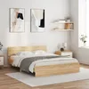 Image de vidaXL Cadre de lit avec LED sans matelas chêne sonoma 160x200 cm 3207597