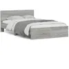 Image de vidaXL Cadre de lit avec tête de lit et LED sonoma gris 140x190 cm 3207628